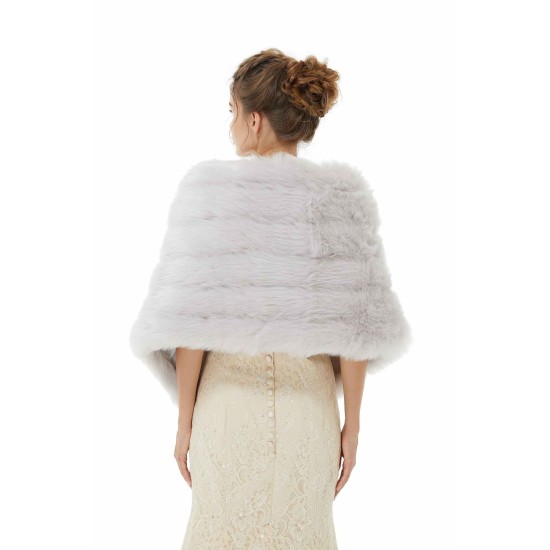 Amelia - Winter Faux Fur Wedding Wrap