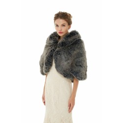 Amey - Winter Faux Fur Wedding Wrap