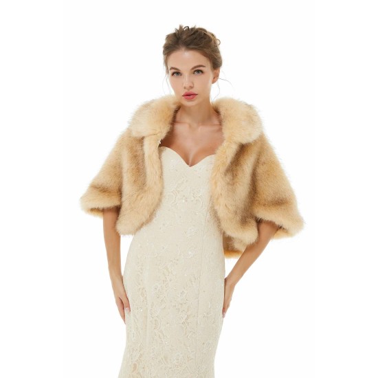 Amy - Winter Faux Fur Wedding Wrap