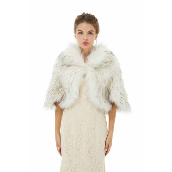 Anastasia - Winter Faux Fur Wedding Wrap