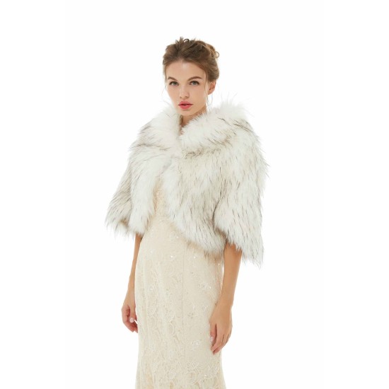 Anastasia - Winter Faux Fur Wedding Wrap