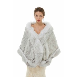 Angelina - Winter Faux Fur Wedding Wrap