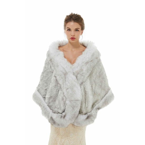 Angelina - Winter Faux Fur Wedding Wrap