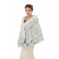 Angelina - Winter Faux Fur Wedding Wrap