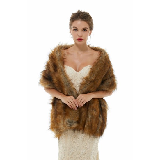 Beatrice - Winter Faux Fur Wedding Wrap