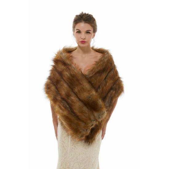 Beatrice - Winter Faux Fur Wedding Wrap