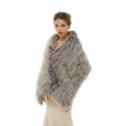 Belinda - Winter Faux Fur Wedding Wrap