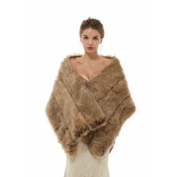 Bency - Winter Faux Fur Wedding Wrap