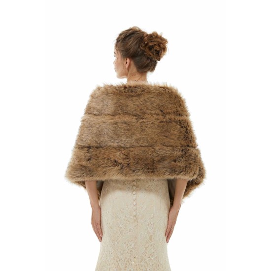 Bency - Winter Faux Fur Wedding Wrap