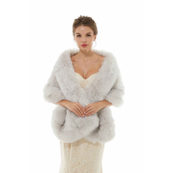 Berey - Winter Faux Fur Wedding Wrap
