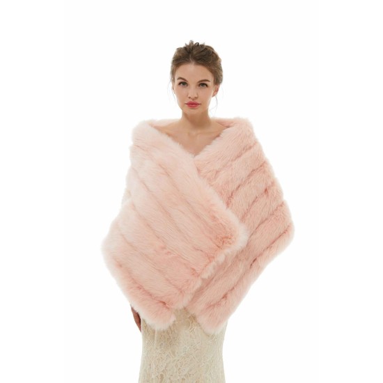 Brianna - Winter Faux Fur Wedding Wrap