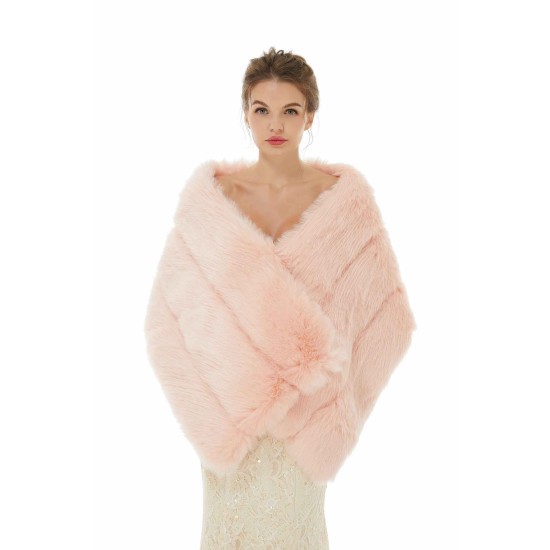 Christina - Winter Faux Fur Wedding Wrap
