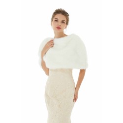 Delcy - Winter Faux Fur Wedding Wrap