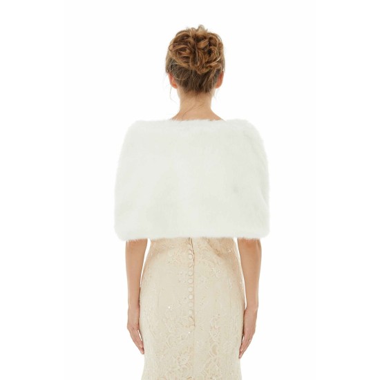 Delcy - Winter Faux Fur Wedding Wrap
