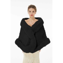 Della - Winter Faux Fur Wedding Wrap