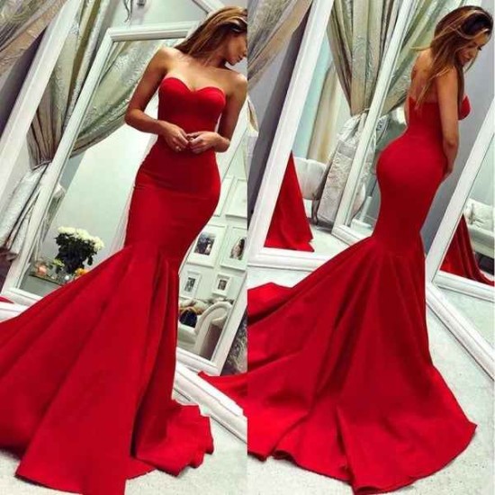 Mermaid Sweetheart Prom Dress Floor Length Long Evening Dress