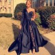 Chic Asymmetric One Shoulder Satin Floor Length Party Dress With Lace Trousers