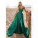 Mermaid Prom Party Dress V-Neck Sequined Evening Gowns Sweep/Trumpet Train
