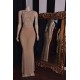 Luxurious Sleeveless Pearls Beading Long Mermaid Evening Dresses