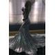 Alluring Spaghetti straps Glittering Sequins Sleeveless Mermaid Open Back Evening Dresses