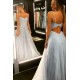 Charming Backless Dress Tulle Floor Length Prom Dresses Long Evening Gowns
