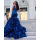 V-Neck Prom Party Gowns| Ruffles Mermaid Evening Dress