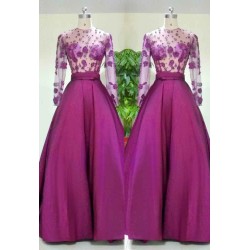 Gorgeous Long Sleeves Evening Dress Appliques Beadings