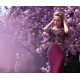Off-the-Shoulder Formal Evening Dress Beads Appliques Mermaid Prom Party Gowns with Gold Belt
