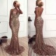 Chic V-Neck Mermaid Prom Party Gowns| Sequins Long Evening Dress