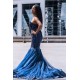 Sweetheart Tulle Mermaid Evening Gowns Sleeveless