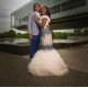 Fluffy Beading Evening Gowns Fur Cap Sleeve Prom Gown