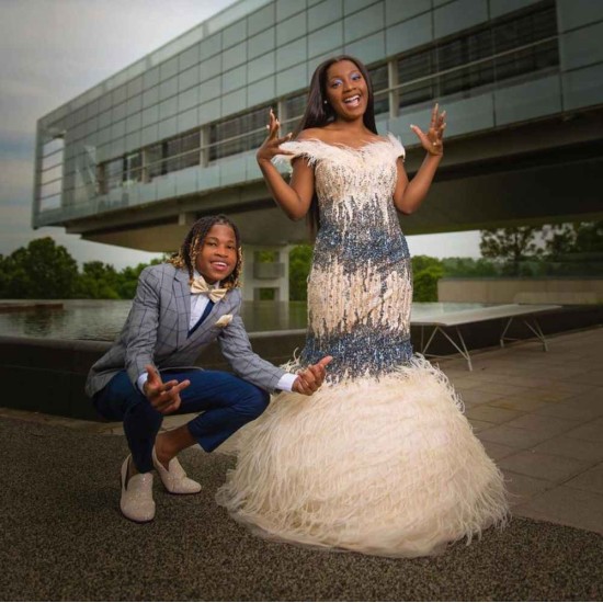 Fluffy Beading Evening Gowns Fur Cap Sleeve Prom Gown