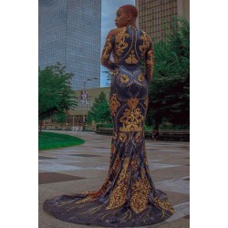 Mermaid Prom Party GownsChic Long Sleeves evening dressing