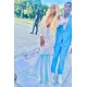 Glitter Long Sleeves Mermaid Evening Gowns Charming Prom Party Gowns Sweep Train