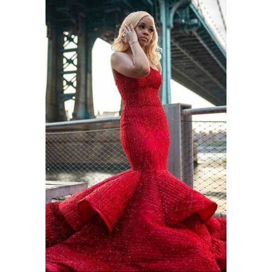 sweetheart Mermaid Evening Prom Party Gowns Sleeveless
