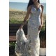 Chic Spaghetti Strap Lace Sleeveless Evening Gown Lace-Up Evening Dress