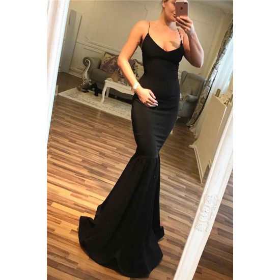 Mermaid Spaghetti Straps Evening Dresses Chic Formal Dresses