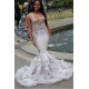 Elegant Straps Unique Lace Appliques Prom Dresses Alluring Sheer Tulle Ruffles Evening Gowns