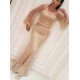 Wholesale Elegant Long Sleevess Prom Dresses Sheath Beaded Evening Dresses