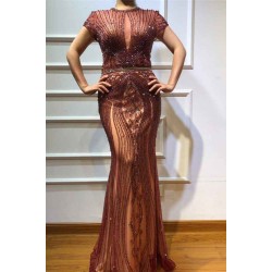 Luxurious Mermaid Halter Rhinestones Prom Party Gowns with Tassel Sparkle Formal Evening Dresses