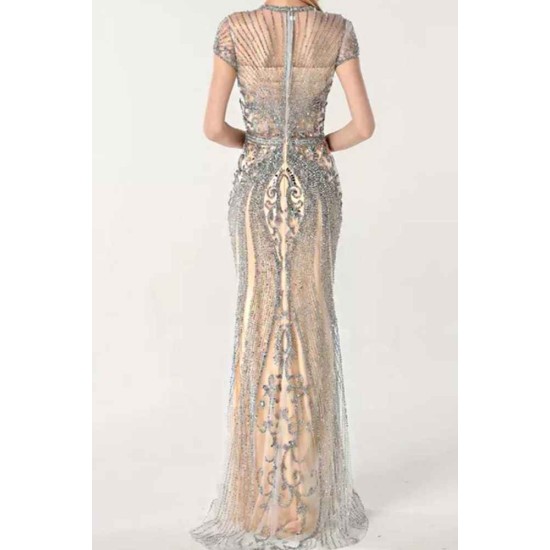 Luxurious Mermaid Halter Rhinestones Prom Party Gowns with Tassel Sparkle Formal Evening Dresses