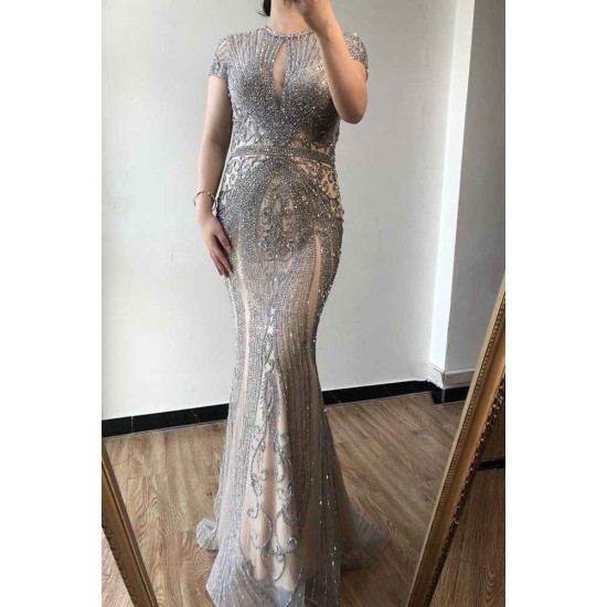 Luxurious Mermaid Halter Rhinestones Prom Party Gowns with Tassel Sparkle Formal Evening Dresses