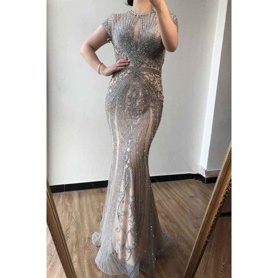 Luxurious Mermaid Halter Rhinestones Prom Party Gowns with Tassel Sparkle Formal Evening Dresses