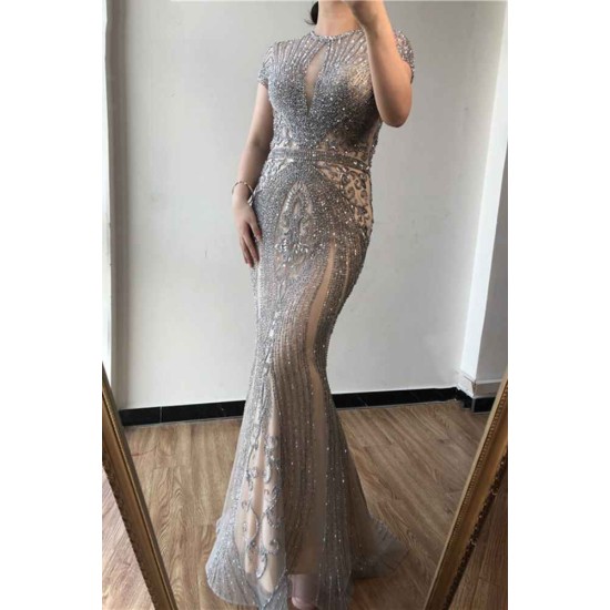 Luxurious Mermaid Halter Rhinestones Prom Party Gowns with Tassel Sparkle Formal Evening Dresses