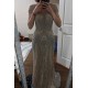 Luxurious Mermaid Halter Rhinestones Prom Party Gowns with Tassel Sparkle Formal Evening Dresses