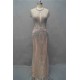 Luxurious Mermaid Halter Rhinestones Prom Party Gowns with Tassel Sparkle Formal Evening Dresses