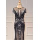 Luxurious Mermaid Halter Rhinestones Prom Party Gowns with Tassel Sparkle Formal Evening Dresses