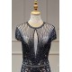 Luxurious Mermaid Halter Rhinestones Prom Party Gowns with Tassel Sparkle Formal Evening Dresses