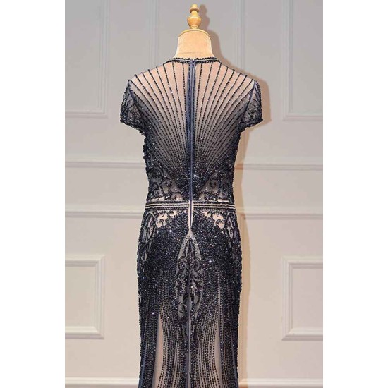 Luxurious Mermaid Halter Rhinestones Prom Party Gowns with Tassel Sparkle Formal Evening Dresses
