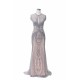 Luxurious Mermaid Halter Rhinestones Prom Party Gowns with Tassel Sparkle Formal Evening Dresses